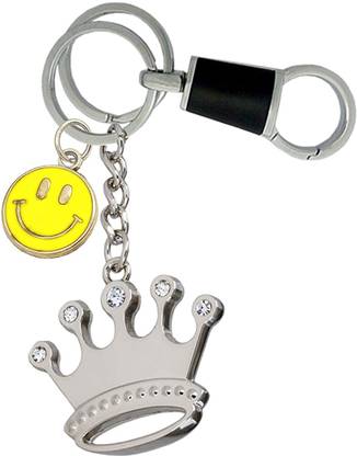 MGP FASHION High Quality Diamond Studded Kings Queens Crown Locking Hook Full Metal Stylish Design Car Bike Men Women Girl Gift Office Keyring Key Chain
