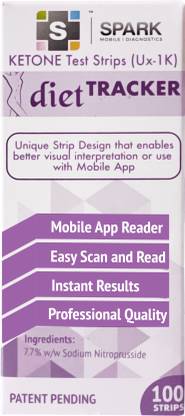 Spark Diagnostics Health, Diet, and Wellness Check - pH & Ketone Test Strips with Mobile App Reader (iPhone) for Urine Testing - Measure and Track Alkaline State, Keto Diet, or Ketosis with Smartphone App Ph Test Strip