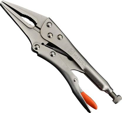 Harden Professional 9" Long Nose Lock-Grip Pliers - Made of Strong Alloy Steel, Heat Treated Jaws, Round Head Clamp, Adjustment Knob, Durable - 560622 Pincer Plier