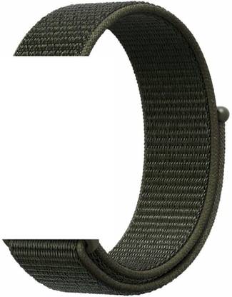 TINGTONG Soft Lightweight Breathable Nylon Loop Sport Strap Band for iWatch 42mm/44mm, Compatible with Watch Series 1/2/3/4/5 T_42/44mm_CargoKhaki(Nylon) Smart Watch Strap