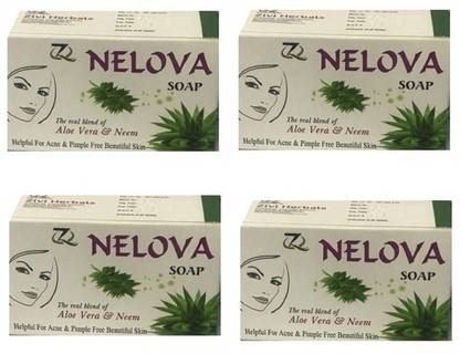 Nelova Aloe Vera & Neem Soap (Pack Of 4 x 75G)