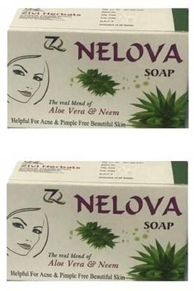 Nelova Aloe Vera & Neem Soap (Pack Of 2 x 75G)