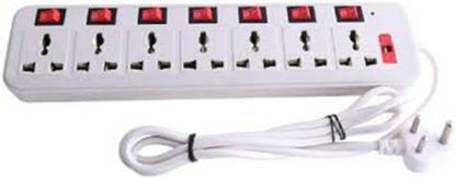 3B EMPIRE 7 Socket 7 switch Extension board / Power Strip / Power Extension for Home, Kitchen & office On / Off Switch & LED Indicator 4 Socket Surge Protector 7  Socket Extension Boards