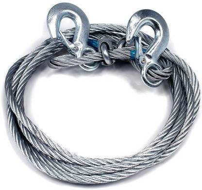 WolkomHome Long Super Strong Emergency Heavy Duty Car Tow Cable Steel 4 m Towing Cable
