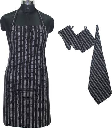 OASIS Black Cotton Kitchen Linen Set