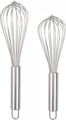 TIARA Piano 2Pc Stainless Steel Whisks 9"+10", Whisk Set for, Blending, Whisking Stainless Steel Balloon Whisk