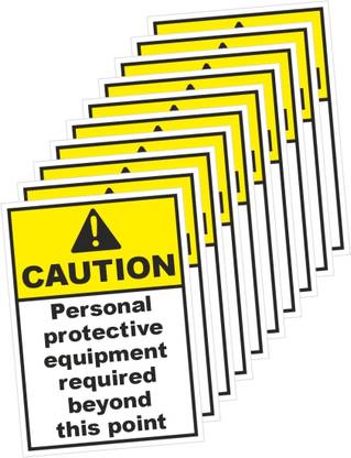 rangvishwa PPE Required Beyond This Point Emergency Sign
