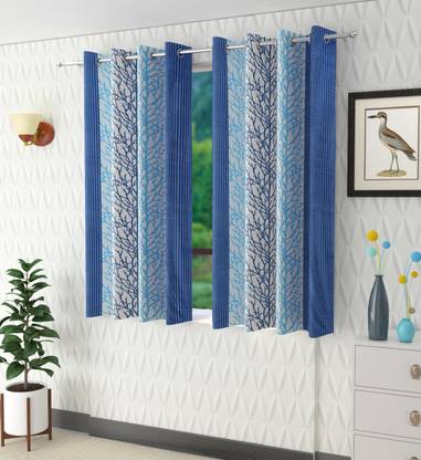 Flipkart SmartBuy 150 cm (5 ft) Polyester Semi Transparent Window Curtain (Pack Of 2)