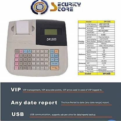 Security Store cash register billing machine 6000 item capacity Table Top Cash Register