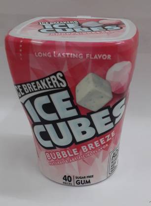 Icebreakers Ice Cube Sugar-Free Chewing Gum, 40 pieces Bubble Breeze Chewing Gum