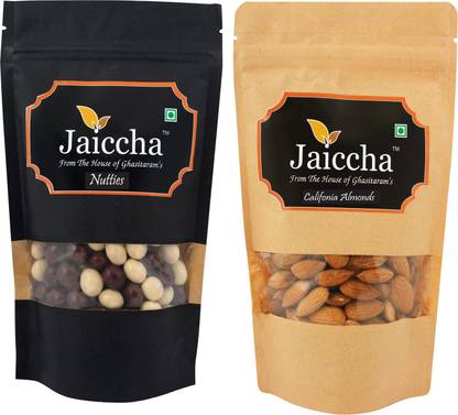 Jaiccha Chocolates-Pack of 2 Nutties and Almond Pouches small 200 gms Combo