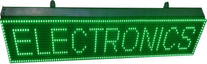 AL-QURAISH ELECTRONICS AND TECHNOLOGY P10 OUTDOOR Led text Scrolling DISPLAY BOARD with WIFI 64*16 CM Green color Emergency Sign
