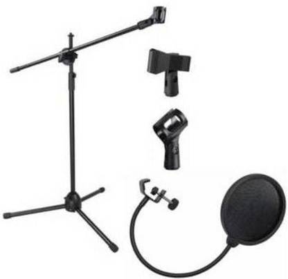 Boom Box Microphone Stand and Pop Filter For Microphone Recording Microphone