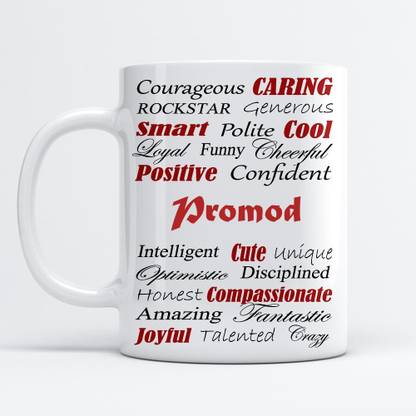 Beautum Amazing Personality Promod (350) ml Good Personality White Ceramic Coffee Mug