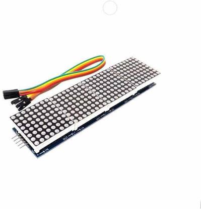 jivith MAX7219 Dot Matrix Module For Arduino Microcontroller 4 In 1 Display with 5pin Line Electronic Components Electronic Hobby Kit