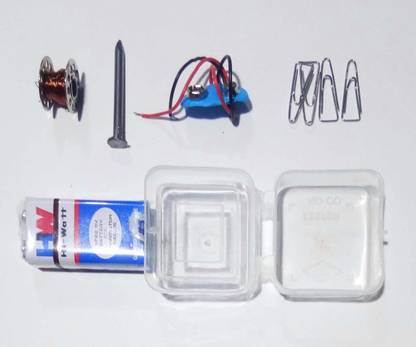 Scientrox Making Magnet with Electric Current Science Project Basic Electromagnet Material DIY kit for School Project with Manual Paper Inside with Diagram Electronic Components Electronic Hobby Kit