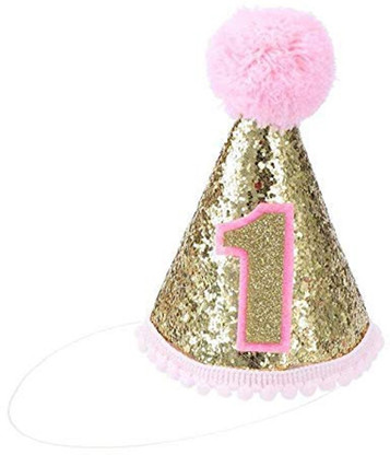 First birthday party hat girl Clearance