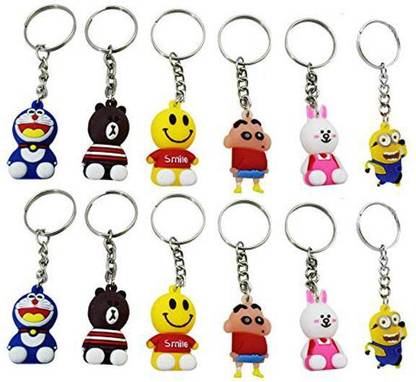 Asera Cartoon Character Keyrings Keychains for Kids Birthday Return Gifts Key Chain