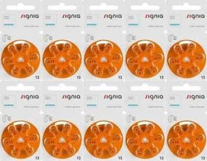 Signia Hearing Aid Battery Size 13, Pack of 60 Batteries HearingAidBattery-13no-10pack Stethoscope Case