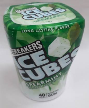 Icebreakers Ice Cubes Sugar-Free Chewing Gum, 40 pieces, Spearmint Chewing Gum spearmint Chewing Gum