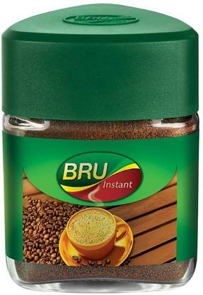 BRU Instant Coffee, Glass Bottle Jar, 50G Instant Coffee