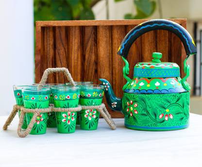 iHandikart 5156-S Jug Glass Tray Set