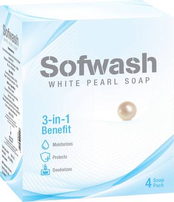 sofwash व्हाइट पर्ल साबुन (75gx4)