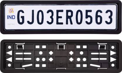 Crezza Car High Security Number Plates Frame Holder Universal for all Car Models. Car Number Plate