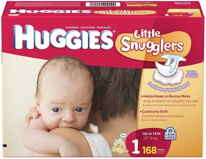 Huggies Little Snugglers Diapers Size 1 168 Count - Premature