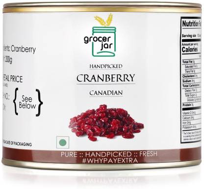 GROCERJAR Pure Handpicked Fresh Canadian Dried Cranberry Cranberries