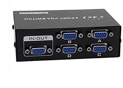 SWAGGERS VGA Splitter-4 port VGA Sharing switch box, Monitor video sharing splitter Media Streaming Device