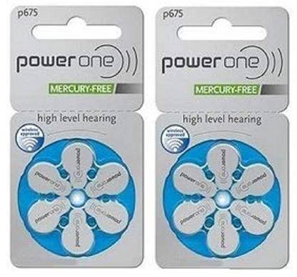 Power one Hearing Aid Battery Size P675, 12 Pcs SIZE-P675-12Battery Stethoscope Case
