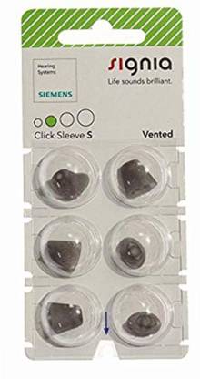 Siemens latest new signia click sleeve domes pack of 6 pcs (Small-Vented) RunClick-CIC-Vented-Small-Pack6 Stethoscope Case