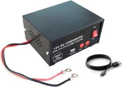 Electrify 200W Converter for Home 12V DC to AC Converter 200 Watt with Charging Cable Worldwide Adaptor