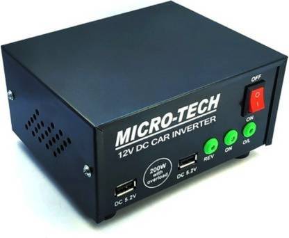 Microtech 200 Watt 12v dc to ac convertor mini car inverter for multiple applications Car Inverter