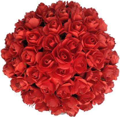 Maahal Red Flower Hair Accessories for Bun Styling For Women and Girls Hair Accessory Set