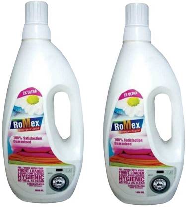 Romex Detergent Liquid 1Ltr (Pack Of 2) Floral Liquid Detergent