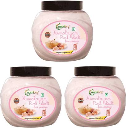 Nutriorg Himalayan Pink Salt Powder 550 g Combo Himalayan Pink Salt