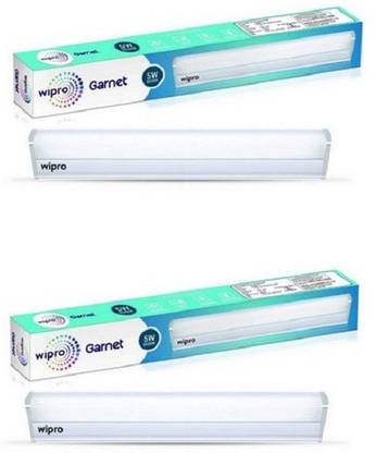 Wipro 5 Watt LED tubelight Batten (Color-White/6500K,Size: 1 feet)- Pack of 2 5 W 27.5 cm Tube Light