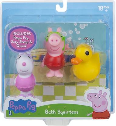 Peppa Pig Bath Squirters - , Suzy Sheep and Quack Set Bath Toy