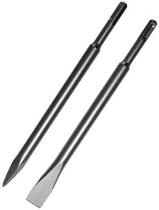Digital Craft SDS-Plus Flat Chisel & Point Bit Set Rotary Hammer Drill 2PCS SDS Groove Bit Hammer Drills