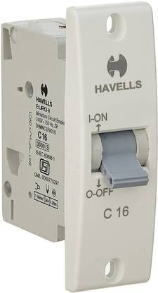 HAVELLS PVC Plastic 16A SP C Mini MCB Mini Isolator DP-02 MCB
