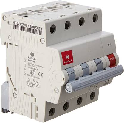 HAVELLS PVC Plastic 32A MCB TPN C Curve MCB TPN C Curve MCB