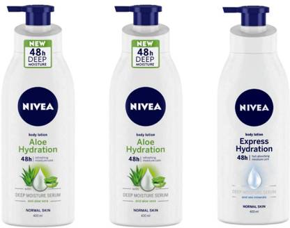 NIVEA Aloe Hydration Lotion 400 Ml 2 & Express Hydration Lotion 400 Ml 1