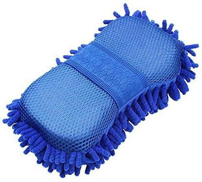 Orcoa Microfiber Scratch Free Car Wash Sponge with Built in Hand Strap Mitt Sponge