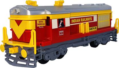 Miniature Mart Plastic Made Indian Train Engine With Real Detailing and Pull and Go Toys for Kids & Display Showpiece.