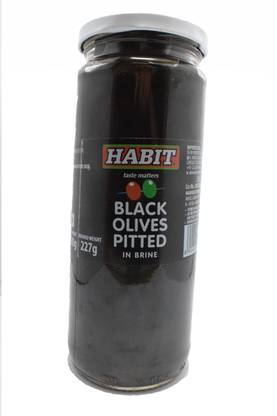 HABIT Black Olives Whole Pitted in Brine Olives