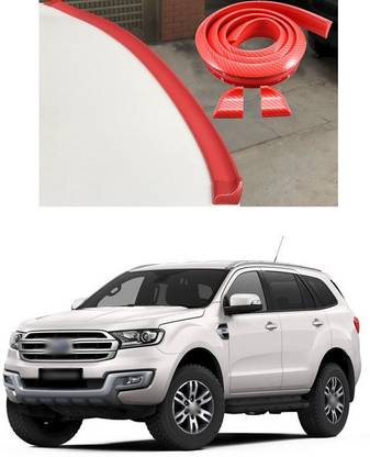 XZRTZ RED Universal Rubber Trunk or Rear Roof Lip Spoiler with Glossy Stylish Carbon Fiber Pattern RED A20 Car Spoiler