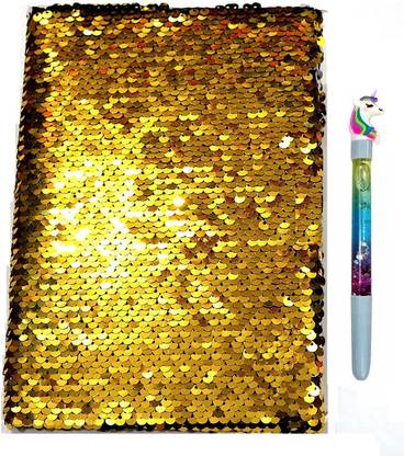 Crazycute Sequence Golden Dairy A5 Diary Ruled 100 Pages