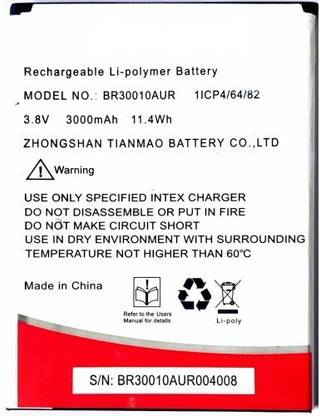 VBCFT Mobile Battery For  Intex Selfie BR-30010AUR 3000mAh 3.8V